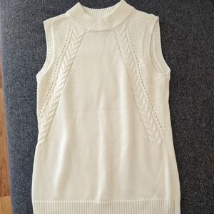 Modcloth women's white sleeveless sweater